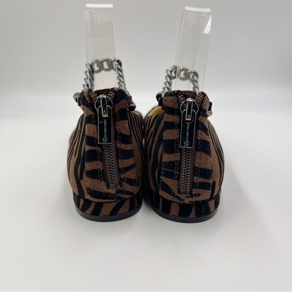 NEW Jessica Simpson Womens Size 6.5 Metal Ankle Chain Tiger Ballet Flats Shoes - Picture 6 of 12